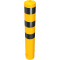 Bollard | steel tube  193 x 3,6 mm | yellow / black | stationary, for casting in concrete | total length: 1200 mm | with welded steel cap